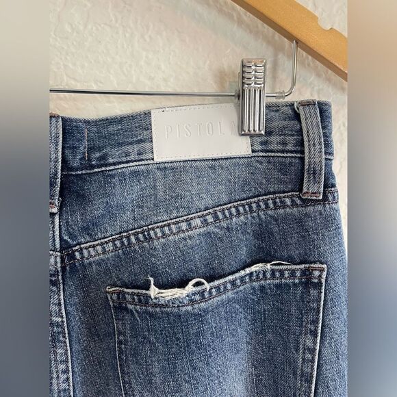 Revolve Pistola Stevie High Waist Flare Jeans in the color Seneca. 29 - Picture 11 of 13